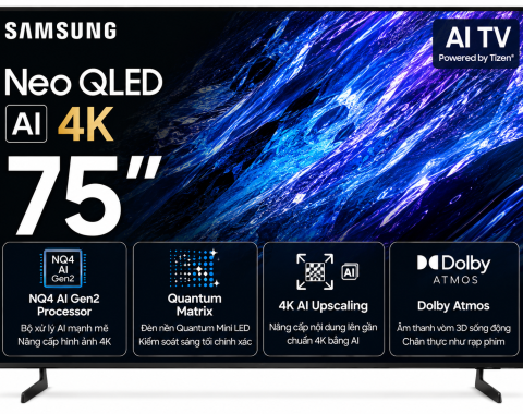 Smart Tivi Neo QLED Samsung AI 4K 75 inch QA75QN70F
