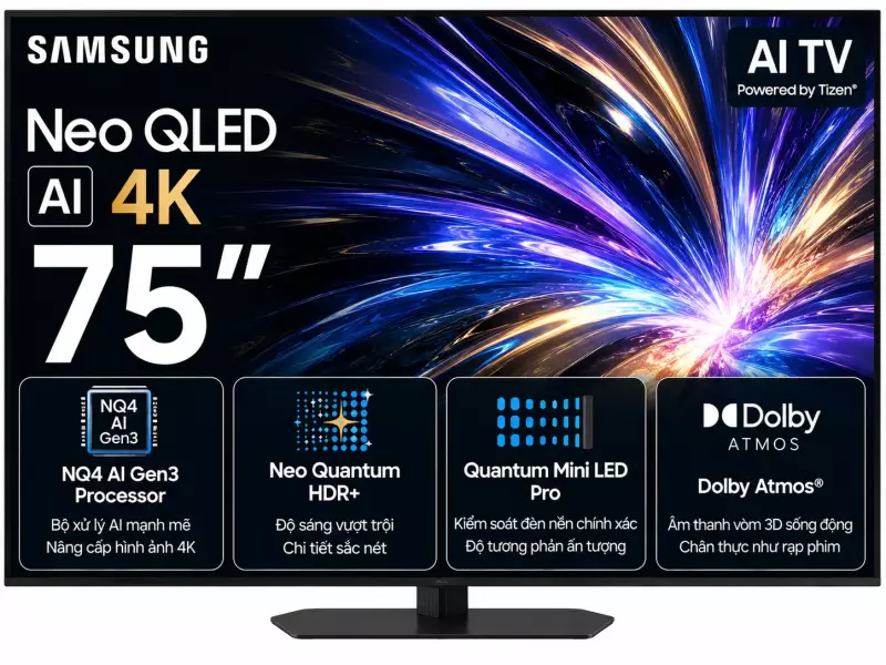 Smart Tivi Neo QLED Samsung AI 4K 75 inch QA75QN90F