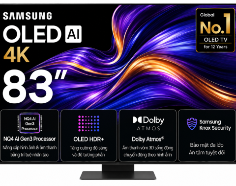 Smart Tivi OLED Samsung AI 4K 83 inch QA83S95F