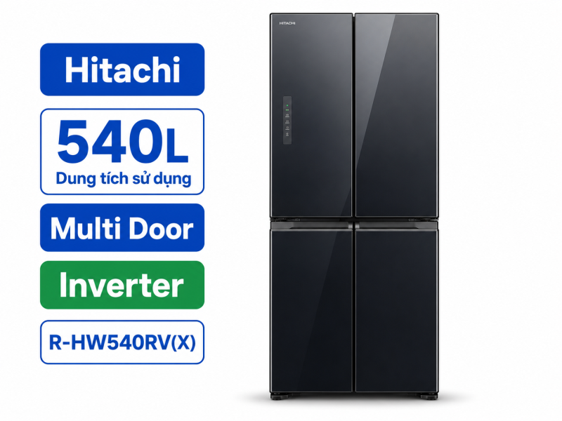 Tủ lạnh Hitachi Inverter 540 lít Multi Door R-HW540RV(X)