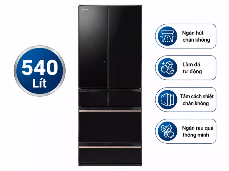 Tủ lạnh Hitachi Inverter 520 lít R-HW540RV (XK)