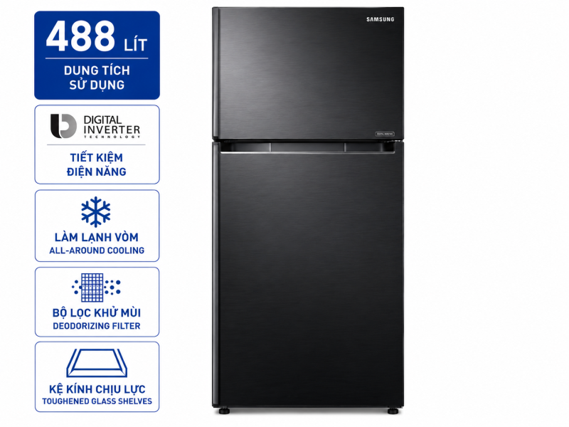 Tủ lạnh Samsung Inverter 488 lít RF48A4000B4/SV
