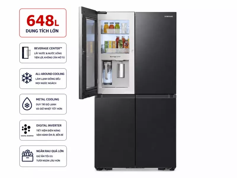 Tủ lạnh Samsung Inverter 648 lít RF59C766FB1/SV