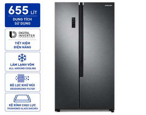 Tủ lạnh Samsung Inverter 655 lít RS62R5001B4/SV