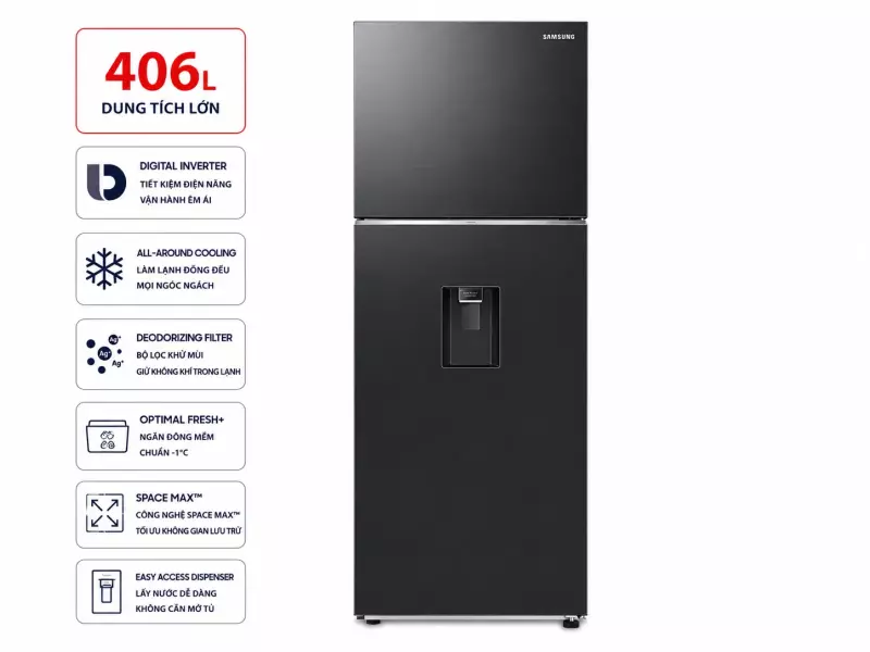 Tủ lạnh Samsung Inverter 406 lít RT42CG6584B1SV