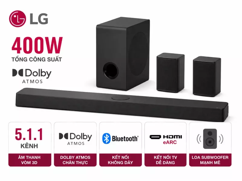 Bộ loa thanh LG S70TY 400W