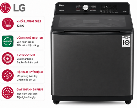 Máy giặt LG TurboDrum Inverter 12 kg T2512VBTB
