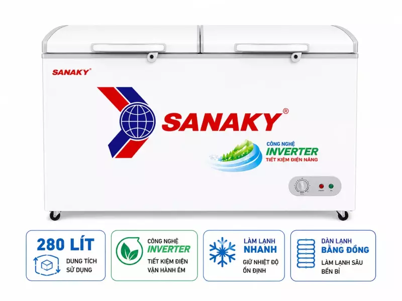 Tủ đông Sanaky Inverter 280 lít TD.VH4099W4K