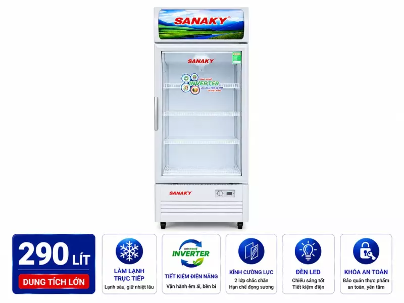 Tủ mát Sanaky 290 lít TM.VH358KL