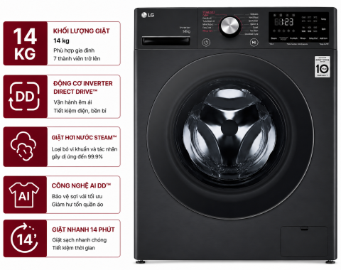 Máy giặt LG Inverter 14 kg TV2514DV3B