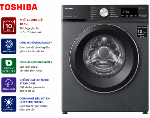 Máy giặt Toshiba Inverter 10 kg TW-T23BU110UWV(MG)