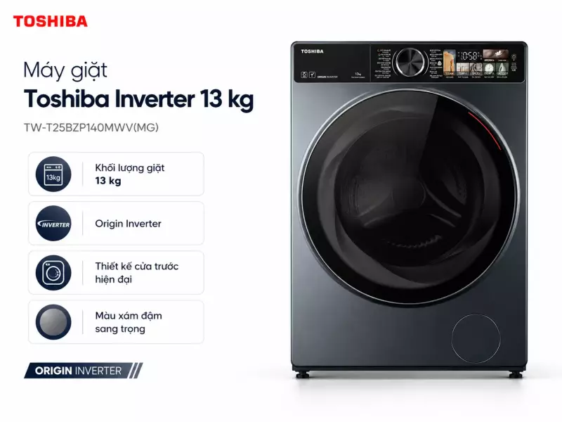 Máy giặt Toshiba Inverter 13 kg TW-T25BZP140MWV(MG)