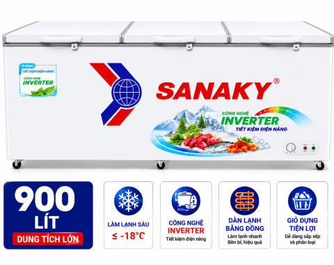 Tủ đông Sanaky 900 lít VH-1199HY