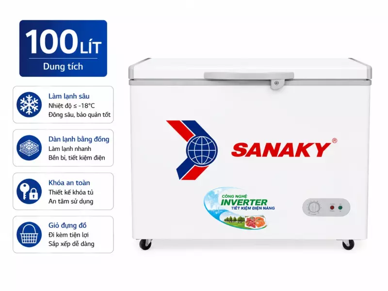 Tủ đông Sanaky 100 lít VH-1599HYK