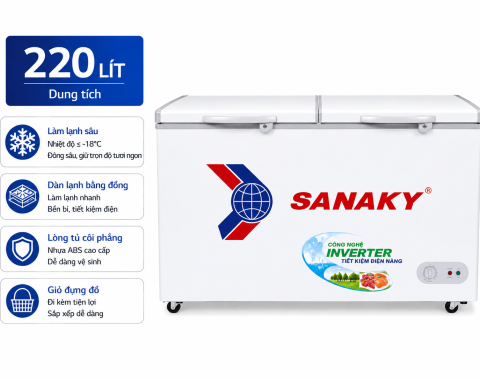 Tủ đông Sanaky 220 lít VH-2899W1