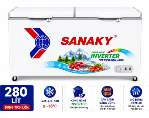 Tủ đông Sanaky Inverter 280 lít VH-4099W3
