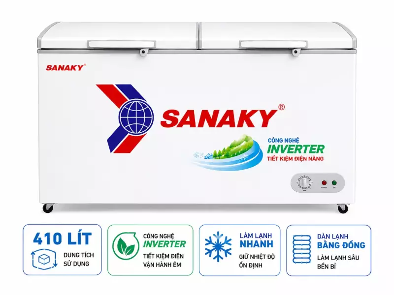 Tủ đông Sanaky Inverter 410 lít VH-5699HY3