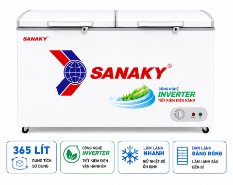 Tủ đông Sanaky Inverter 365 Lít VH-5699W3