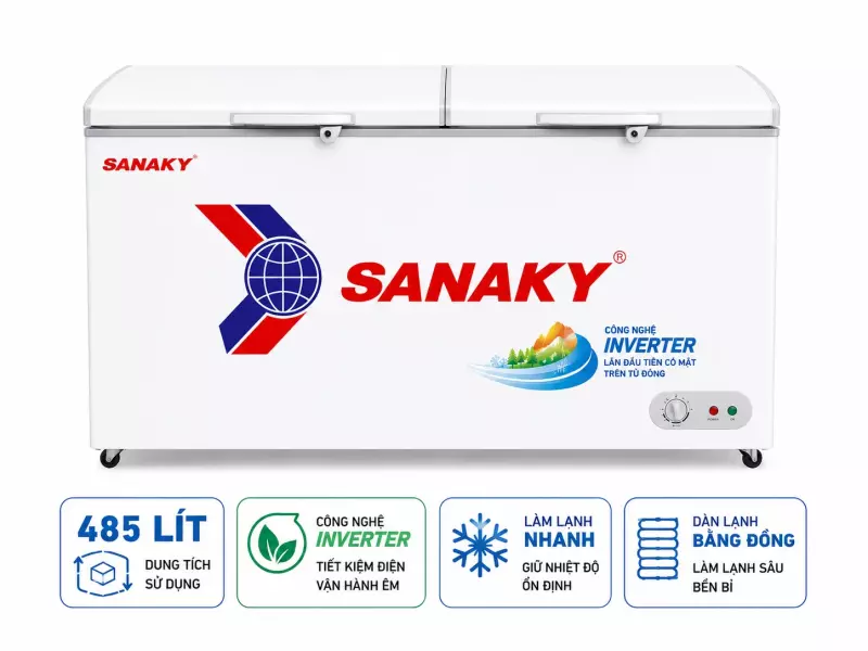 Tủ đông Sanaky 485 lít VH-6699W1