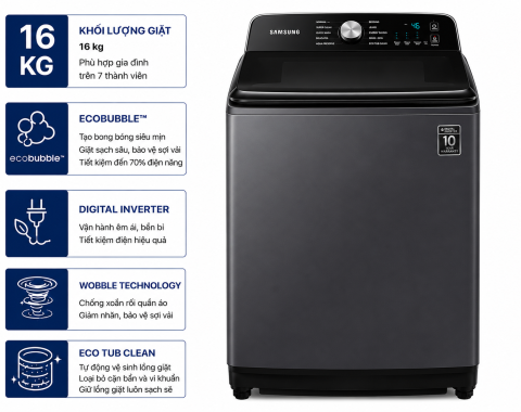 Máy giặt Samsung Inverter 16 kg WA16R6380BV/SV