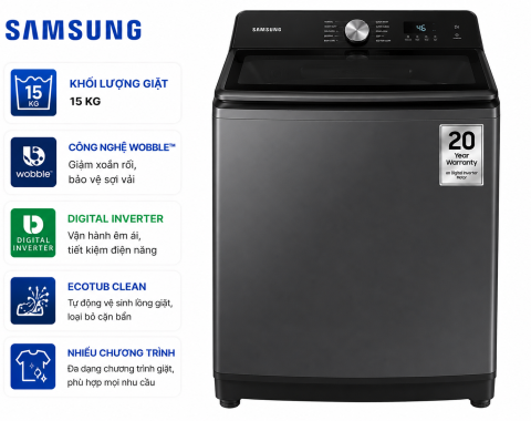 Máy giặt Samsung Inverter 15 kg WA80F15B6BSV