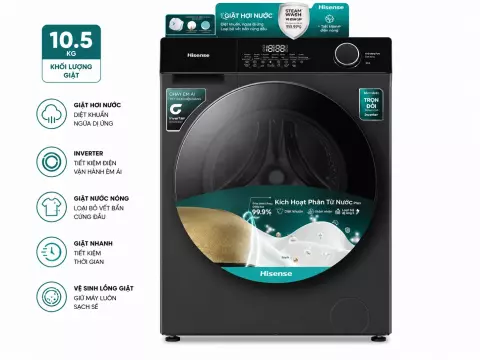 Máy giặt Hisense Inverter 10.5 kg WF105M3