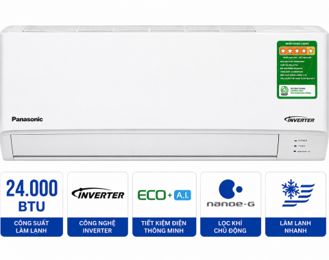 Điều hòa Panasonic 24000 BTU 1 chiều inverter XPU24XKH-8