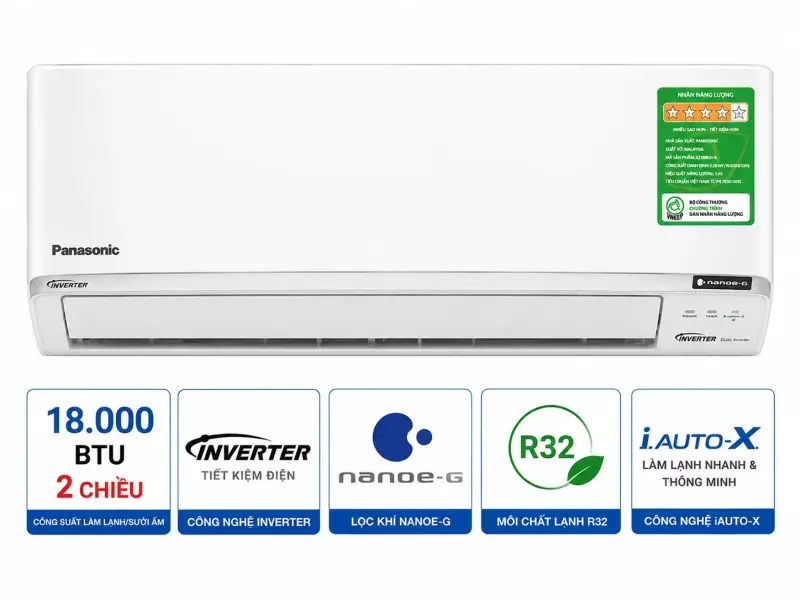 Điều hòa Panasonic 18000 BTU 2 chiều inverter XZ18BKH-8