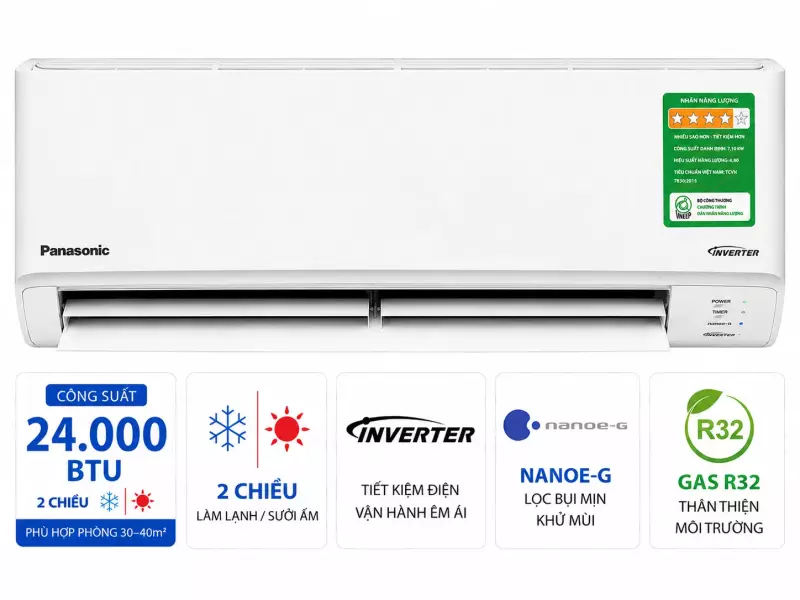 Điều hòa Panasonic 24000 BTU 2 chiều inverter XZ24BKH-8