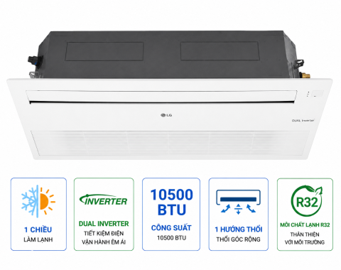 Điều hòa âm trần 1 hướng LG Inverter 10500 BTU ZTNQ12GULA0