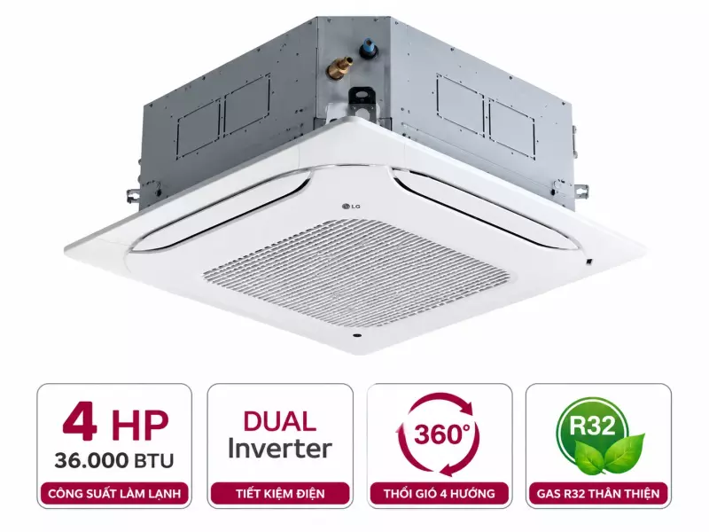 Điều hòa âm trần LG Inverter 4 HP ZTNQ36GNLA0