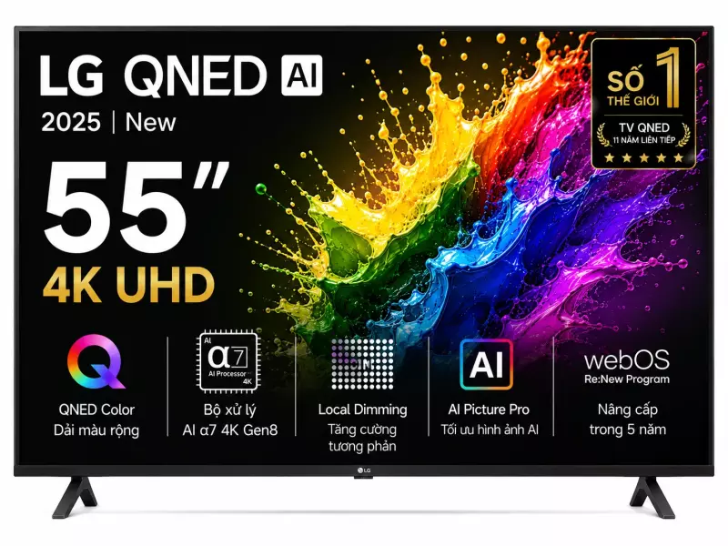 Smart Tivi QNED LG AI 4K 55 inch 55QNED81ASA
