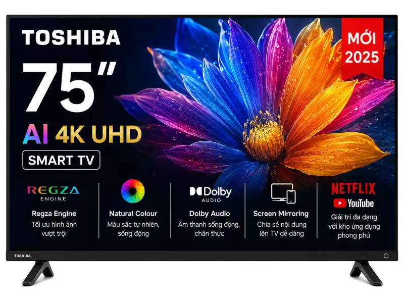 Smart Tivi Toshiba AI 4K 75 inch 75C350RP