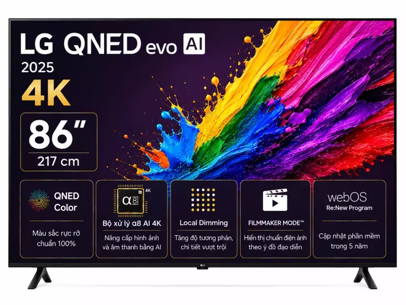 Smart Tivi QNED evo LG AI 4K 86 inch 86QNED86ASA