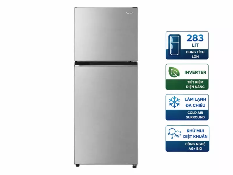 Tủ lạnh Aqua Inverter 283 lít AQR-T299FA(SL)
