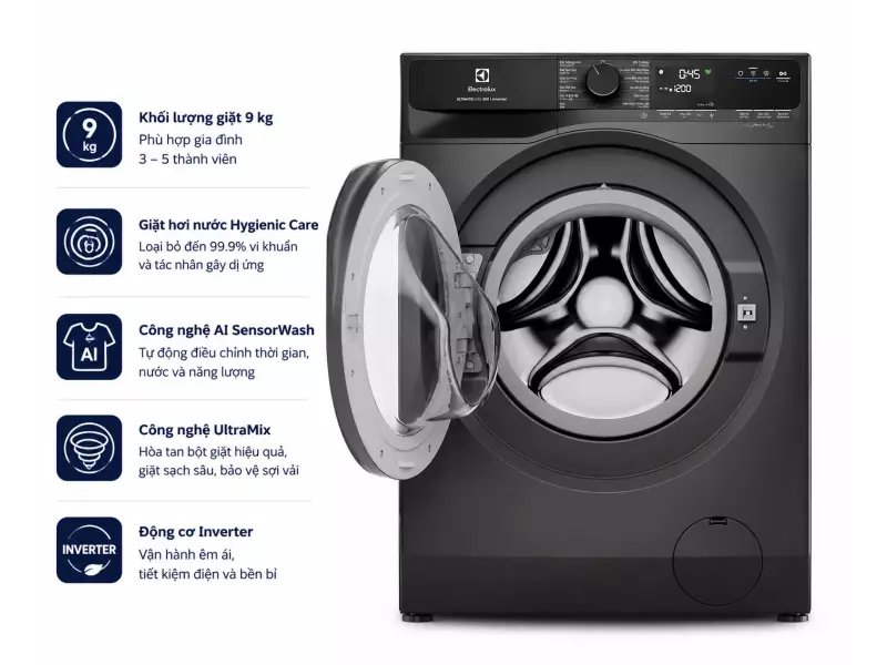 Máy giặt Electrolux UltimateCare 500 Inverter 9 kg EWF9023P5SC