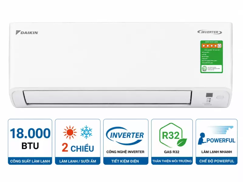 Điều hòa Daikin Inverter 2 chiều 18.000BTU FTXV50QVMV/RXV50QVMV