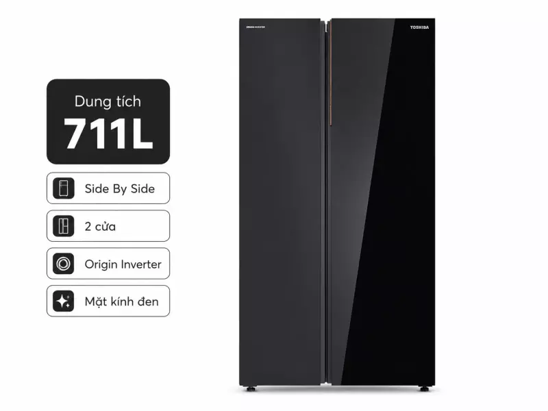 Tủ lạnh Toshiba Inverter 711 lít Side By Side GR-RS905WIA-PGV(22)-XK
