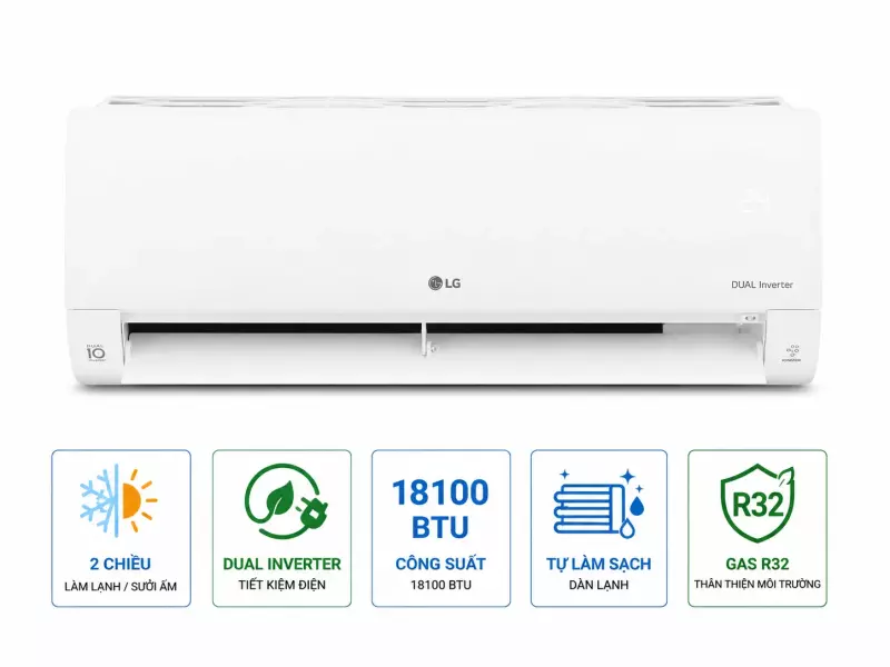 Điều hòa 2 chiều LG Inverter 18100 BTU IDH18M1
