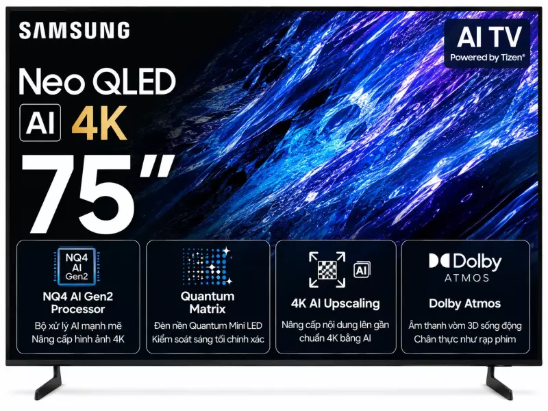 Smart Tivi Neo QLED Samsung AI 4K 75 inch QA75QN70F