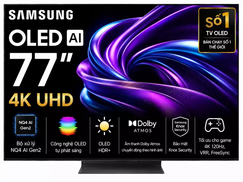 Smart Tivi OLED Samsung AI 4K 77 inch QA77S85F