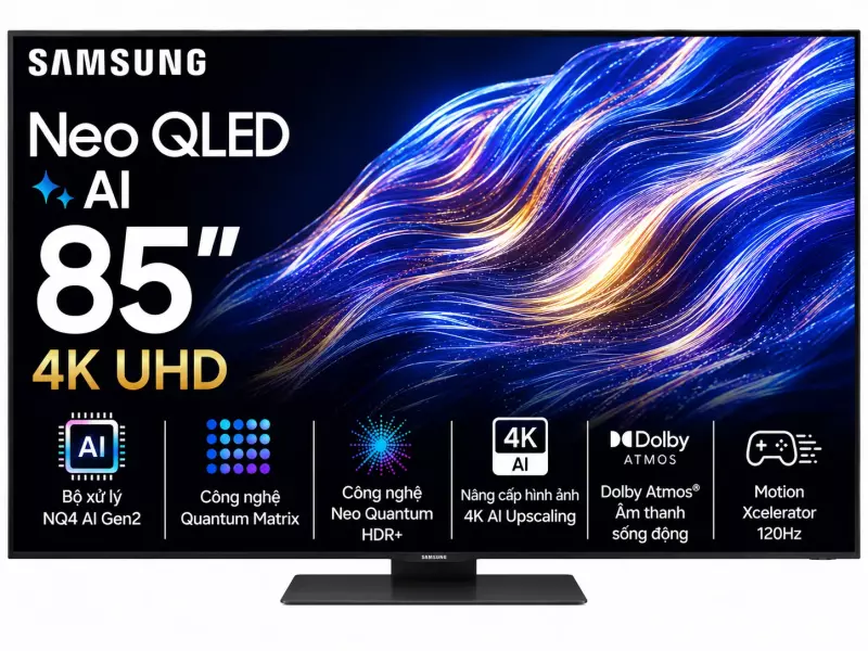 Smart Tivi Neo QLED Samsung AI 4K 85 inch QA85QN70F