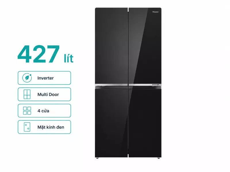 Tủ lạnh Hisense Inverter 427 lít Multi Door RQ559N4EBU