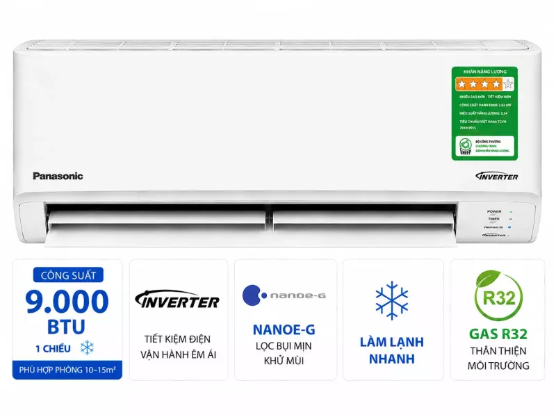 Điều hòa Panasonic 9000BTU 1 chiều inverter RU9AKH-8