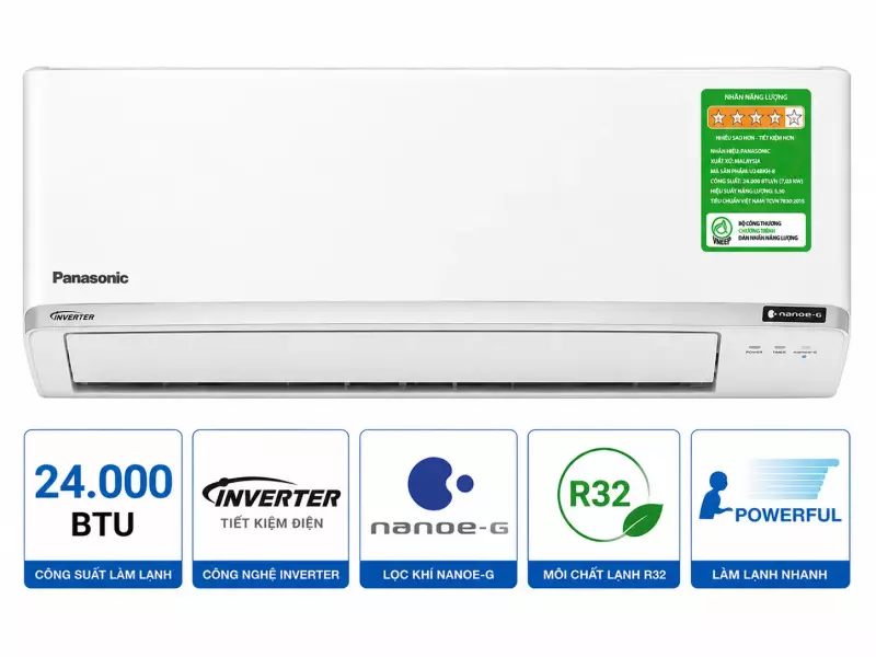 Điều hòa Panasonic 24000BTU 1 chiều inverter U24BKH-8