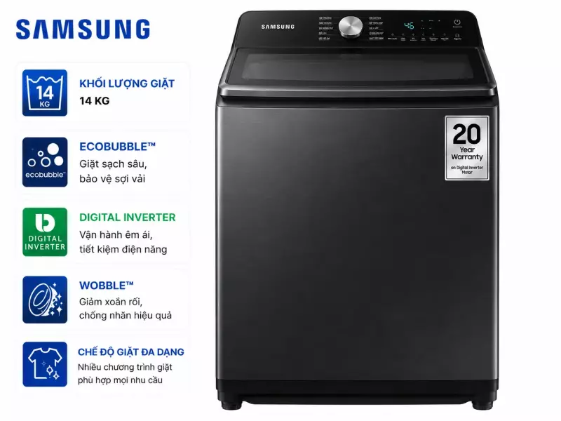 Máy giặt Samsung Inverter 14 kg WA14CG5886BVSV