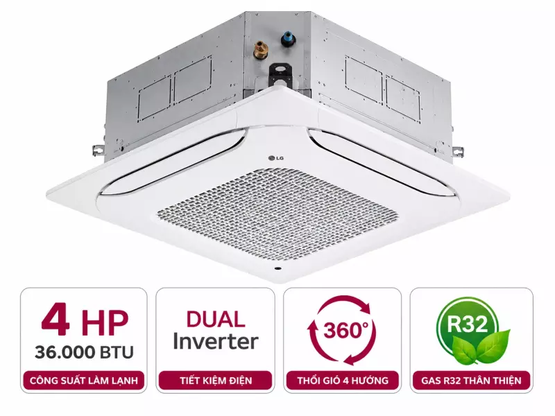 Điều hòa âm trần LG Inverter 4 HP ZTNQ36GYLA0